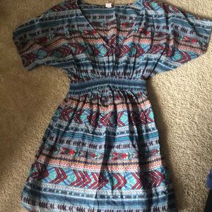 patterned beach coverup dress
